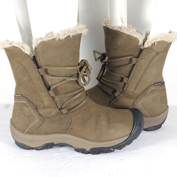 Keen Women's Brighton Low US6 Brown Leather insulated  Shearling Snow Boots - Picture 10 of 16